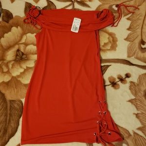 Forever 21 Off shoulder dress with thigh tie